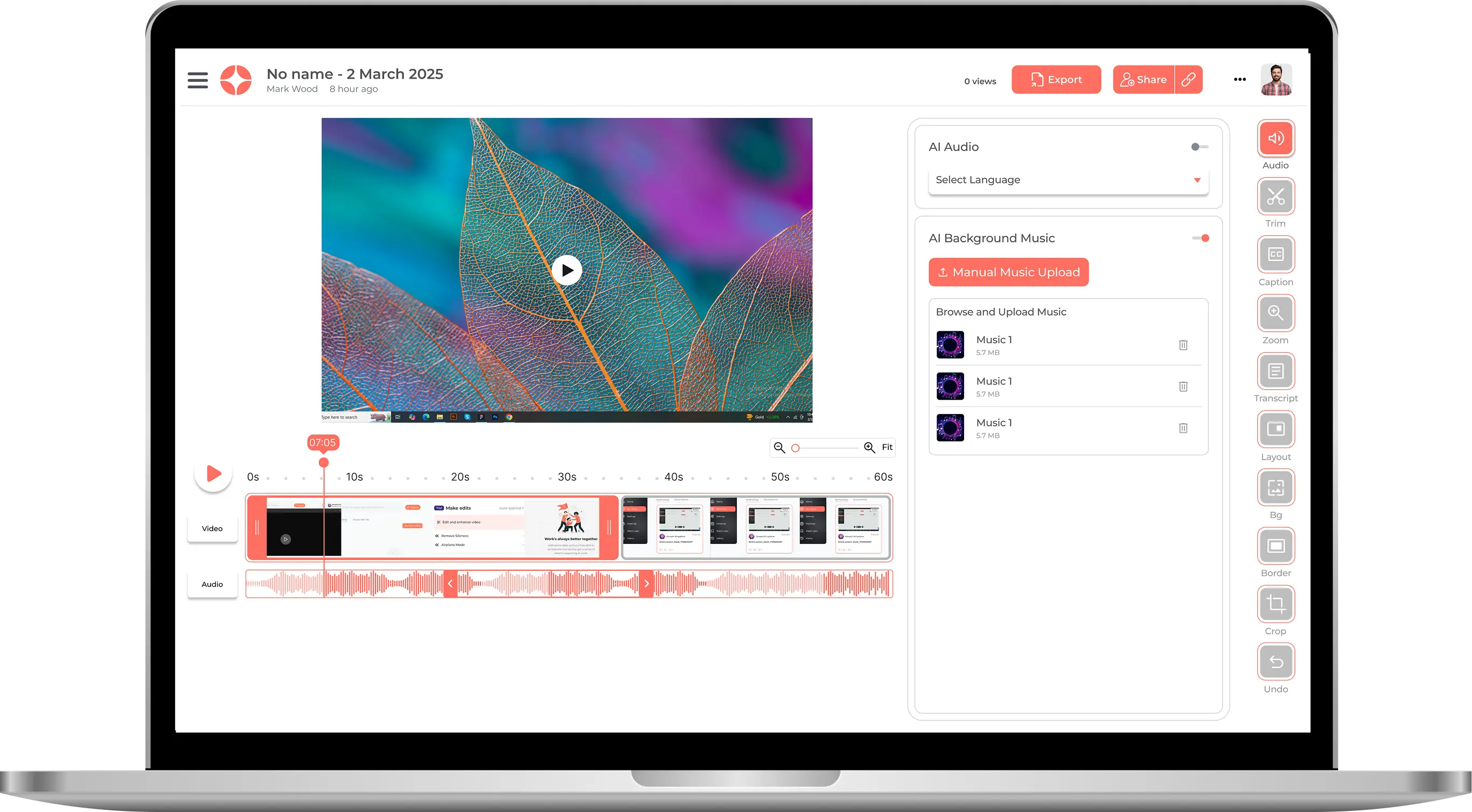 Desktop Application View