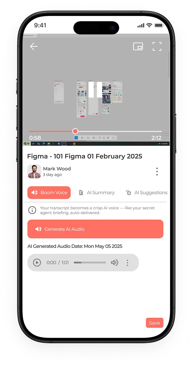 Mobile Application View
